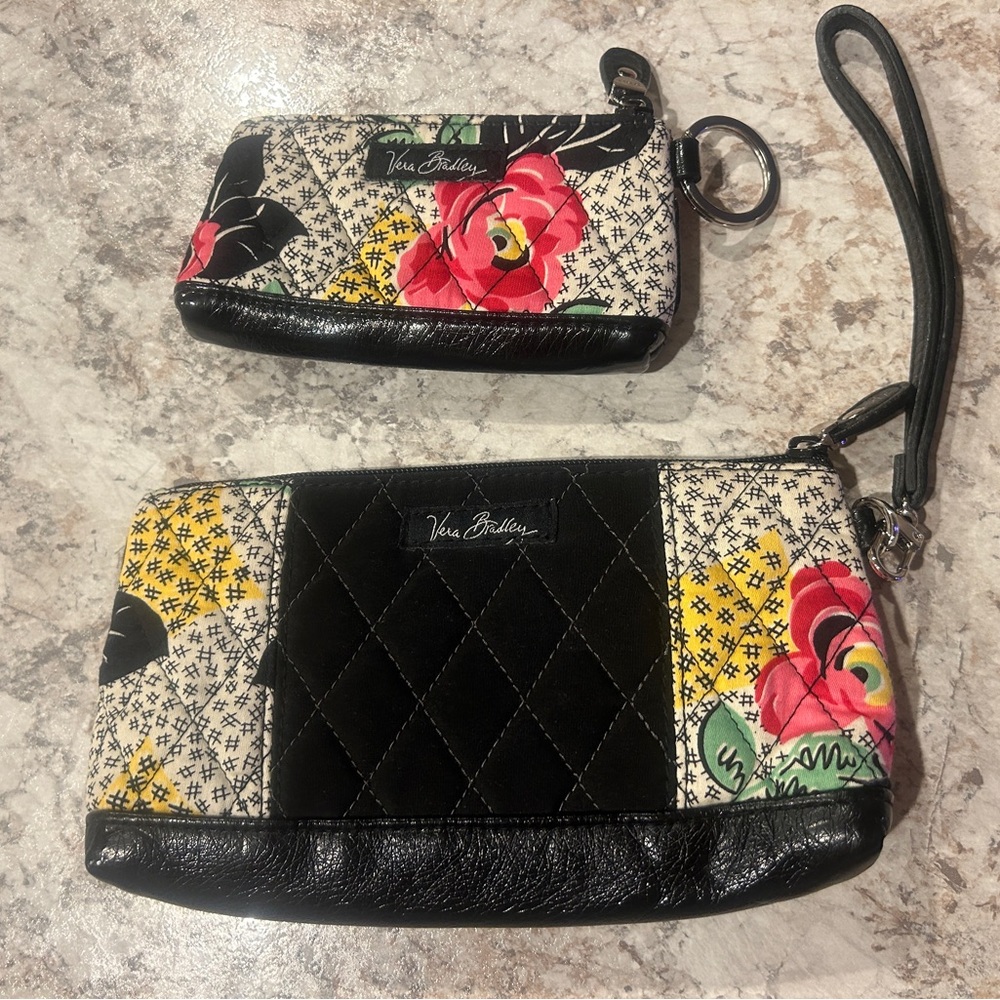 Vera Bradley Quilted Floral Wristlet & Wallet